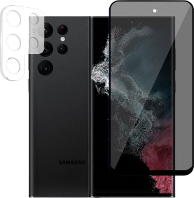 Privé Screenprotector geschikt voor Samsung S22 Ultra - Privacy Screen Protector Gehard Glas Cover geschikt voor Samsung S22 Ultra Camera