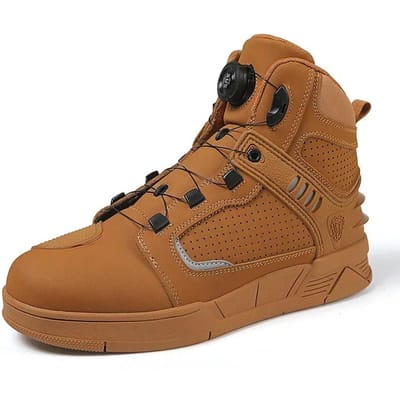 Motocross Biker Chopper Cruiser Touring Enkellaarzen Heren Motor Microvezel Leer Enkellaarzen Straat Motorfiets Racingschoenen 44 bruin