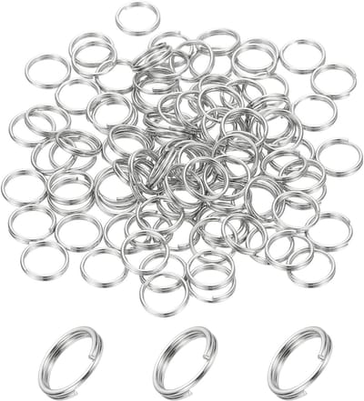 Ronde splitring - Kleine sleutelcirkel - Sieraden maken - Dubbele lus ontwerp - 7 mm 60 stuks - Zilverkleurig