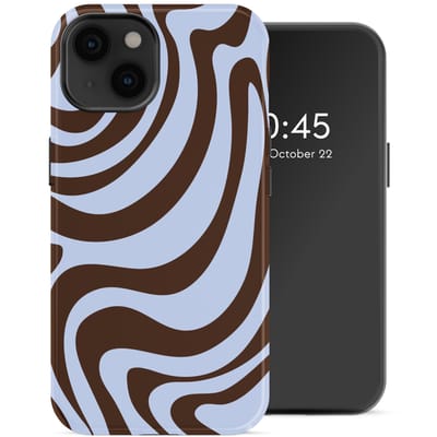 Selencia Hoesje - Geschikt voor Apple iPhone 14 - Backcover - Dream Swirl Chocolate