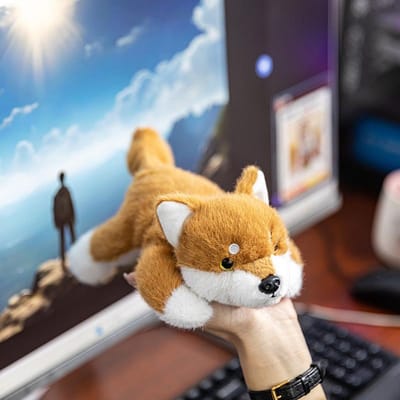 Palm Schat Mini Tas Hanger Creatief Shiba Inu Pluche Speelgoed Hond Pop Pop Hondje Pop Pop Pop Pop Pop Pop Hangende Ornamenten [22 cm lying down; 15 cm sitting]