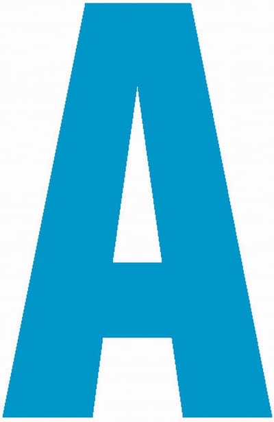 Lettersticker A 10x5cm, LICHTBLAUW plakletter, huisnummersticker, toevoeging huisnummer