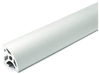 Aluminium Profiel 20x20 - Geanodiseerd Zilver - Sleuf 5 - Radius R20 - Montagesysteem 660mm