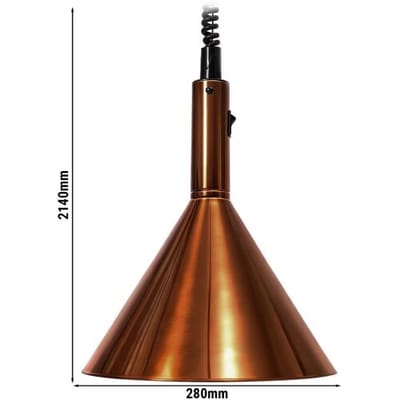 GGM Gastro Wärmelampe Infrarot Retro - 250 Watt - Ø 280mm - Kupfer Koper