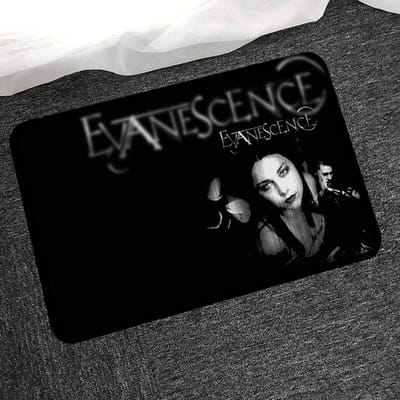 Rockband E-Evanescence Vloermat Rechthoek Antislip Thuis Zacht Badmat Voordeur Binnen Buiten Mat Hotel Decor Mat 40x60 cm gray