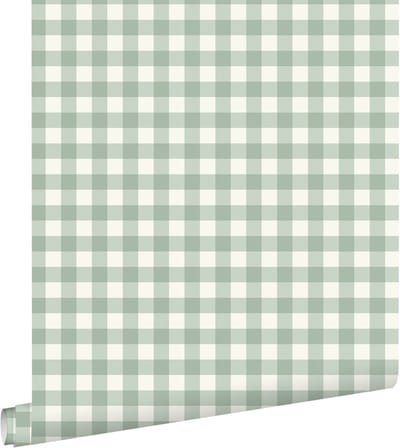 ESTAhome behang geblokt motief mintgroen - 50 x 900 cm - 132125