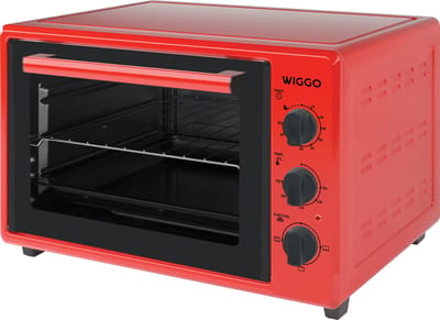Wiggo WMO-E353(R) - Vrijstaande Mini Oven - Electrisch - 50 CM - 35 liter - 1800 W - 5 Jaar Garantie - Rood