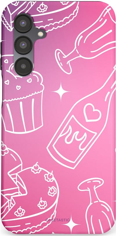 Casetastic Hoesje Geschikt voor Samsung A16 - Stijlvolle Beschermende Duo-layer Case - Roze Gebakfeest