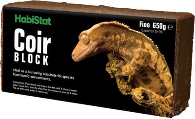 HabiStat Coir Block kokosvezel terrarium substraat 650 g voor vochtige terraria