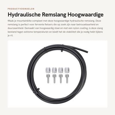 Dailygoods- Remslang Hoogwaardige Kwaliteit - Remleiding Felsset - Remleiding Sleutel - Duurzaam Materiaal - Eenvoudige Installatie - Geschikt voor Mountainbike