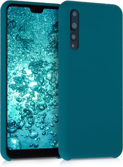 kwmobile telefoonhoesje geschikt voor Huawei P20 Pro - Hoesje met siliconen coating - Smartphone case in mat petrol