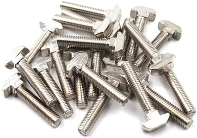 T-schroeven, boutbevestigingsgereedschap voor T-sleuf-aluminium extrusie, vernikkeld koolstofstaal M8x16