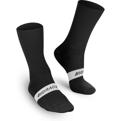BIORACER - Fietssokken Zomer - Unisex - Zwart - Ademend & Licht - Maat 39-41