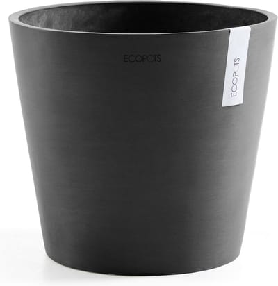 Ecopots Amsterdam 30 - Dark Grey - Ø30 x H25,4 cm - Ronde donkergrijze bloempot
