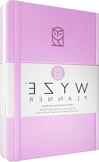 Ongedateerde Dagplanner - Productiviteitsorganizer Agenda - Doelen Stellen - Volledige Pagina Per Dag - A5 - Lila