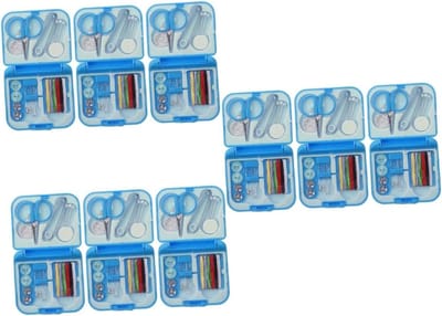 Naaidoos - Reis naaisetje - Handsteken reparaties - Compleet gereedschap - 9 dozen - Diverse kleuren