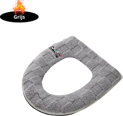 Nivard Wasbare Toiletbril Cover - Wc Bril Hoes - Toiletbril - Wc Deksel - Toiletafdekking - Verwarmde Wc Bril - Grijs