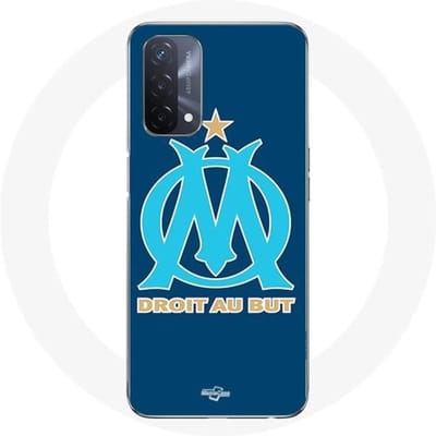 Coque Oppo A93 5G logo om olympique de marseille bleu Fond - Maniacase