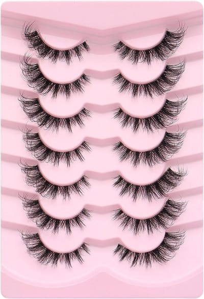 Nepwimpers - Valse wimpers Stripwimpers - Make-up aanbrengen - Handgemaakte D-krul - 7 paar - Natuurlijk