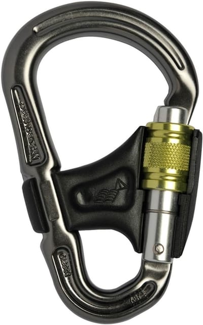 Klim Karabiner - Zekeringskarabiner - Bergbeklimmen Outdoor - Nylon Clip Indicatie - Offset D-Vorm - Oranje