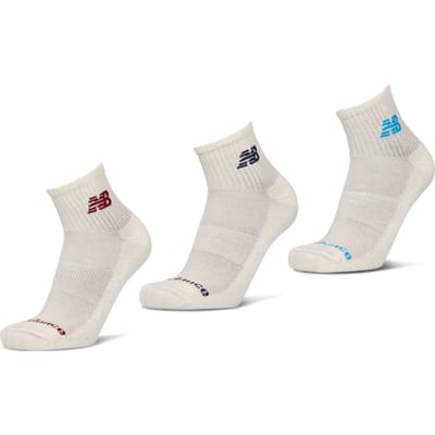 New Balance Ankle 3 Pack Sokken Unisex - Wit - Maat 43-46 - Katoen