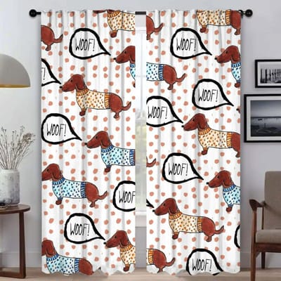 Moderne Woonkamer Gordijnen 2 Stuks Teckel Scheidingsschermen Keukengordijnen voor Camera Tule voor Slaapkamer Verduisteringsgordijn W50xH70cmx2pcs-CL