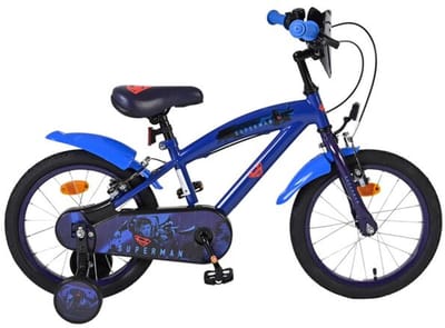Superman Kinderfiets - Jongens - 16 inch - Blauw - Twee handremmen