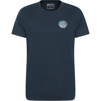 Mountain Warehouse Heren Inverness Tree Ring Organic T-Shirt (Donkerblauw)