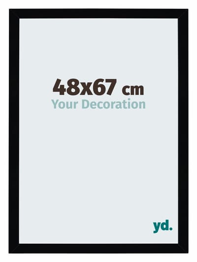 Your Decoration - Puzzellijst 48x67 cm - Zwart Hoogglans - Puzzellijst 500-1000 stukjes - MDF Fotolijst - Mura