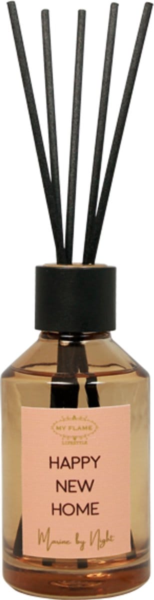 MY FLAME - Geurstokjes - HAPPY NEW HOME - Geur: Marine by Night - 100 ml