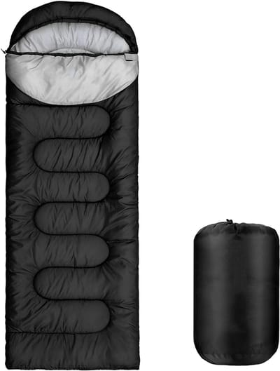 Outdoor Camping Slaapzak 3-4 Seizoenen – 210× 75 cm -Warm, Lichtgewicht & Compact – Rechthoekige Slaapzak – incl. Draagtas-Voor Dames/Heren (Volwassenen)