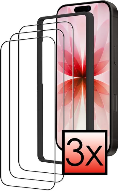 Screenprotector - 3 stuks - Geschikt voor Apple iPhone 17 - Met Installatie Frame - Beschermglas - Gehard Glas - Tempered Glass - Screen Protector - Inclusief Montage Kit