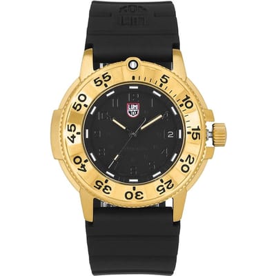 Luminox Navy Seal Foundation Bracelet en Caoutchouc Cadran Noir Quartz Montre de Plongée pour Homme XS.3221.NSF 200M noir