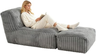 Modulaire Vloerbank Lichtgrijs - Ergonomische Slaapbank - Flanellen Loungebed - Woonkamer & Slaapkamer - 160x80x66 cm