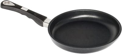 Koekenpan - Koekenpan plat - Vetarm koken - Snelle bereiding - Ø 24 x 4 cm - Grijs