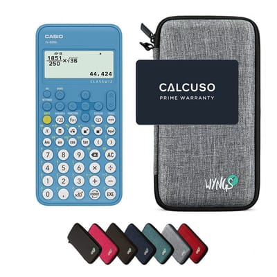 Casio fx-82NL incl. WYNGS Beschermhoes Lichtgrijs - Wetenschappelijke Rekenmachine - Basis Pakket