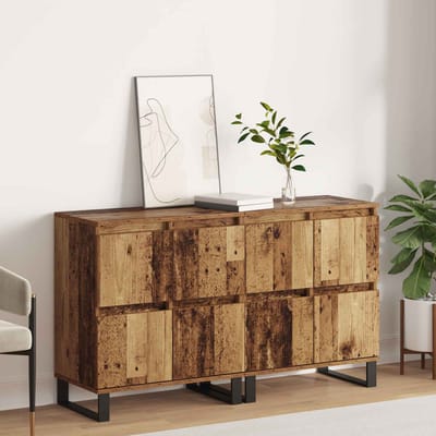 vidaXL - Dressoir - 2 - st - Oudhout - 60 - x - 35 - x - 70 - cm