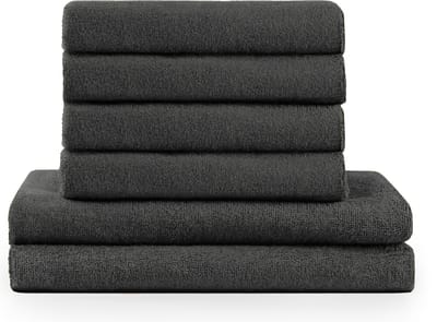 Blumtal Terry Handdoeken Set - 2 x Baddoek & 4 x Handdoek: Antraciet