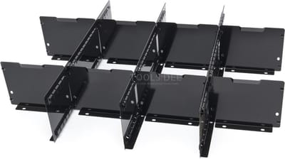 HBM tussenschot set voor 1 lade, 150 mm, gevuld, zwart, 451 x 121 x 609 mm