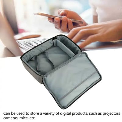 Home Projector Opbergtas Draagbare Draagtas voor Projector en Accessoires Schokbestendig Slijtvast Projector grijs