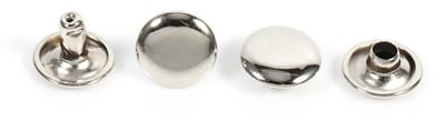 Dailygoods- Klinknagel Set 100 Stuks - Dubbele Dop - Metalen Stud - 10 x 8 Mm - Geschikt voor Leer - Glad Oppervlak - Studs