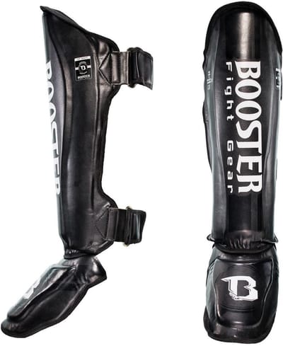 Booster Fight Gear - Scheenbeschermer - V3 - Zwart - Maat S