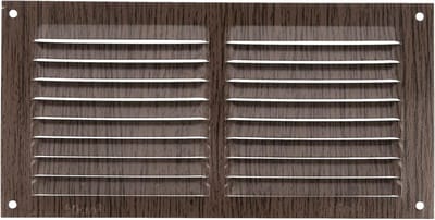 Rechthoekig ventilatierooster Aluminium 100x200 mm Bruin voor Plafond