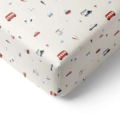 Petite Amélie Hoeslaken 70x140 cm - 100% biologisch katoenen - Vehicles