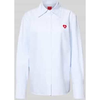 Oversized overhemdblouse van puur katoen, model 'ERSELIA'