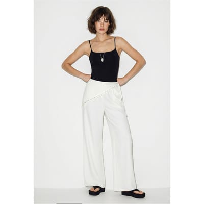 Brede Pijpen Pull-On Broek