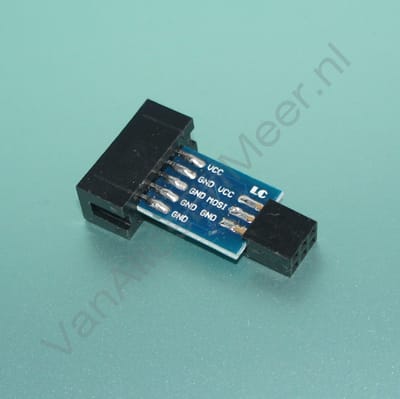 verloop Atmel AVR 10 naar 6 pins