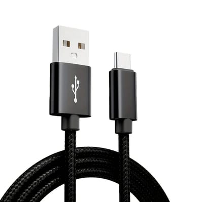 USB naar USB C Kabel - Snellader - USB C Data en Oplaadkabel - 3 Meter - Geschikt voor Samsung & iPhone - Zwart