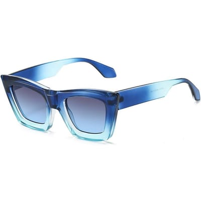 Nieuwste Stijlvolle Gradient Kattenoog Zonnebril Vrouwelijke Retro Vierkante Zonneklep Zonnebril Ontwerper Gafas Luxe Zonneklep Zonnebril UV Bescherming 400 Zonnebril Oculos as picture