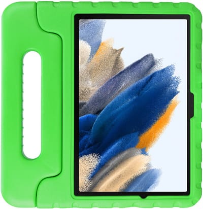 HappyCase Kinder Tablethoes Geschikt voor Samsung Tab A8 | Kindvriendelijke Hoes | Beschemhoes | Kinderhoes | met Handvat en Standaard | Groen